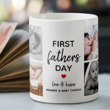 Collage de imágenes del Día del Primer Padre simpl