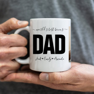 Taza De Café Collage de la mejor bonificación del mundo: papá P