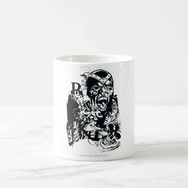 Taza De Café Collage de mano negra y cráneo (Centro)