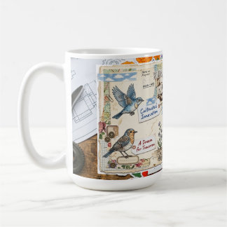 Taza De Café Collage de Muestrario de Innovación Cultivada Vint