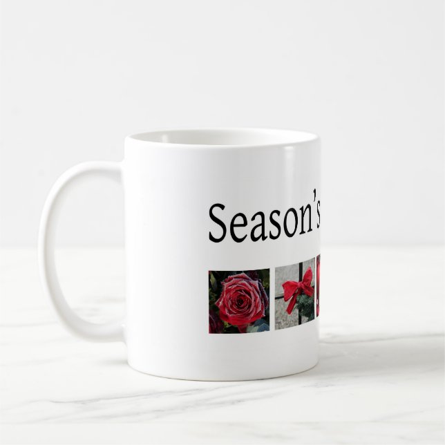 Taza De Café Collage de navidades en rojo (Izquierda)
