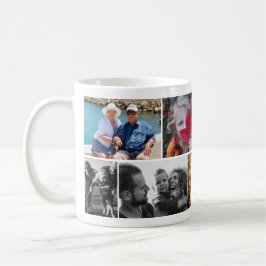 Taza De Café Collage de personalizado Casual Simple 8 Fotos