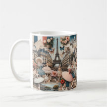Collage de sueño parisino café Mug