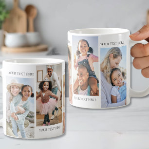 Taza De Café Collage de texto y foto personalizado