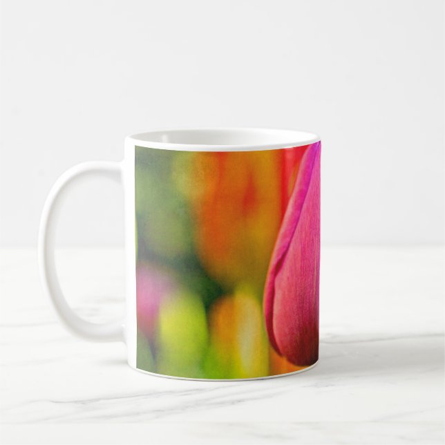 Taza De Café Collage de Tulipán (Izquierda)