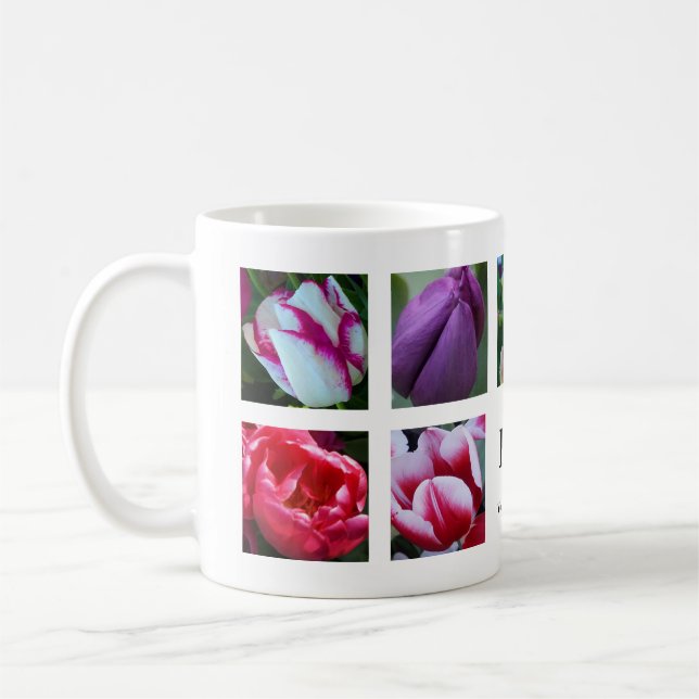 Taza De Café Collage de Tulips #1 Mug (Izquierda)