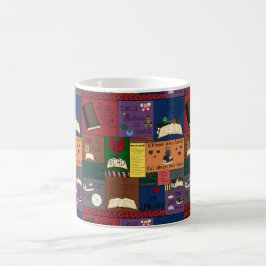 Taza De Café Collage del adicto al libro