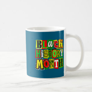 Taza De Café Collage del mes de la historia negra divertido afr