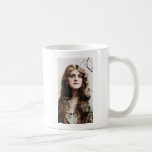 Taza De Café Collage femenino de belleza vintage