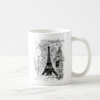 Taza De Café Collage francés de la Torre Eiffel de París