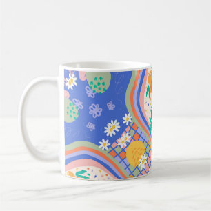 Taza De Café Collage Mug artístico y bello Multicolor