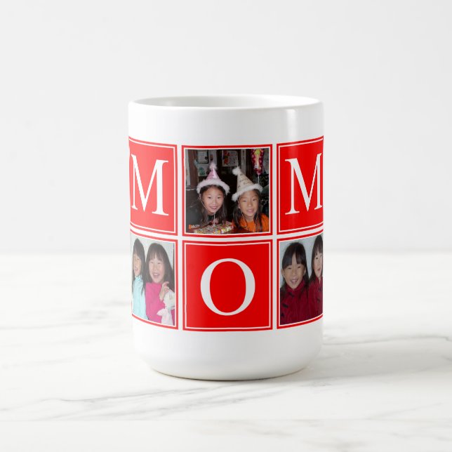 Taza De Café Collage Personalizado de FOTOS MOM Mug (Centro)
