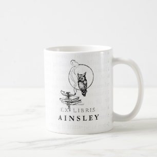 Taza De Café Collage personalizado del búho del vintage