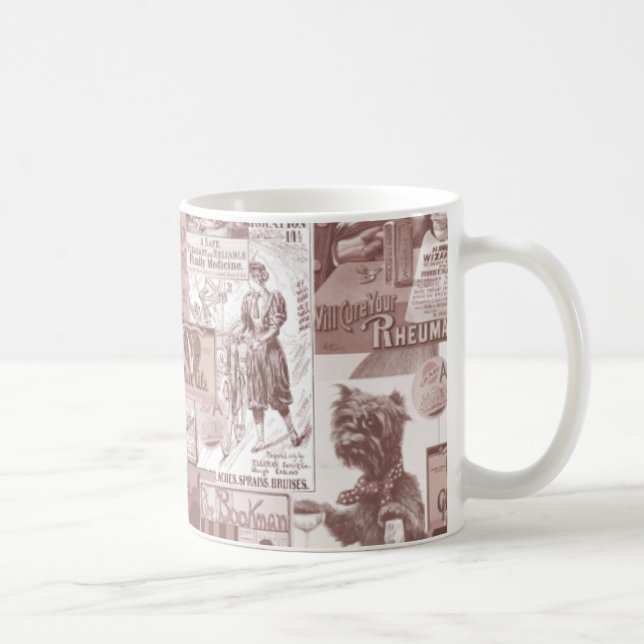 Taza De Café Collage victoriano vintage (Derecha)