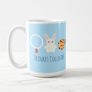 Taza De Café Collar Cuto De Fresas, Conejo Y Anillo