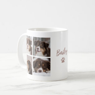 Taza De Café Collar de fotos personalizado de 8 fotos de perro 