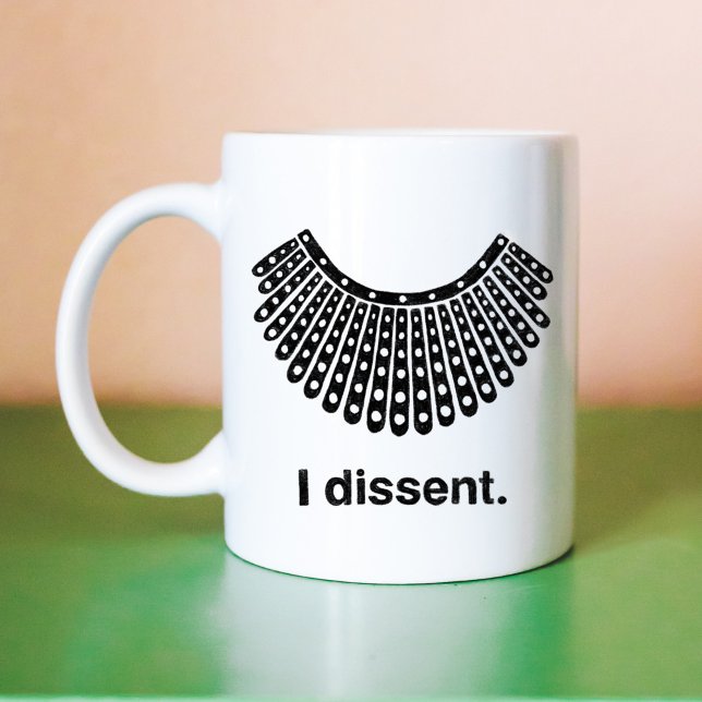 Taza De Café Collar RBG Ruth Bader Ginsburg Disiento (Ruth Bader Ginsburg I Dissent RBG Collar Coffee Mug)