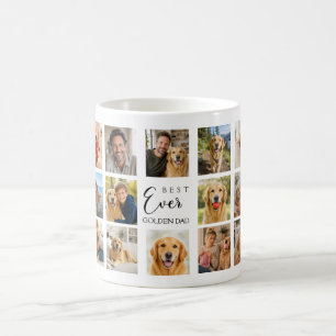 Taza De Café Collar retriever perro padre papá foto collage