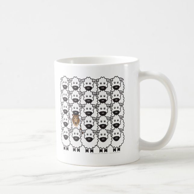 Taza De Café Collie áspero en las ovejas (Derecha)