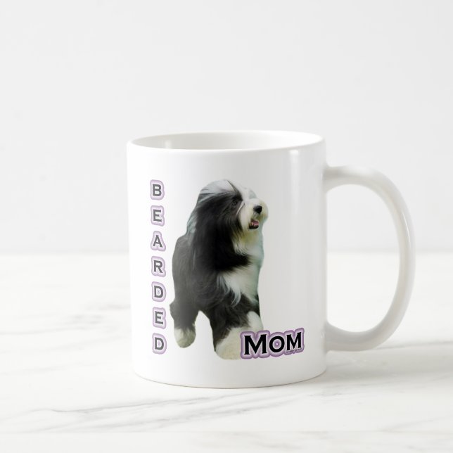 Taza De Café Collie Beared Mom 4 (Derecha)