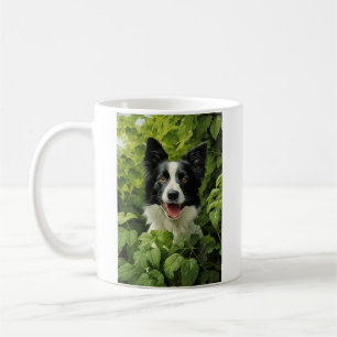 Taza De Café Collie de borde en verde