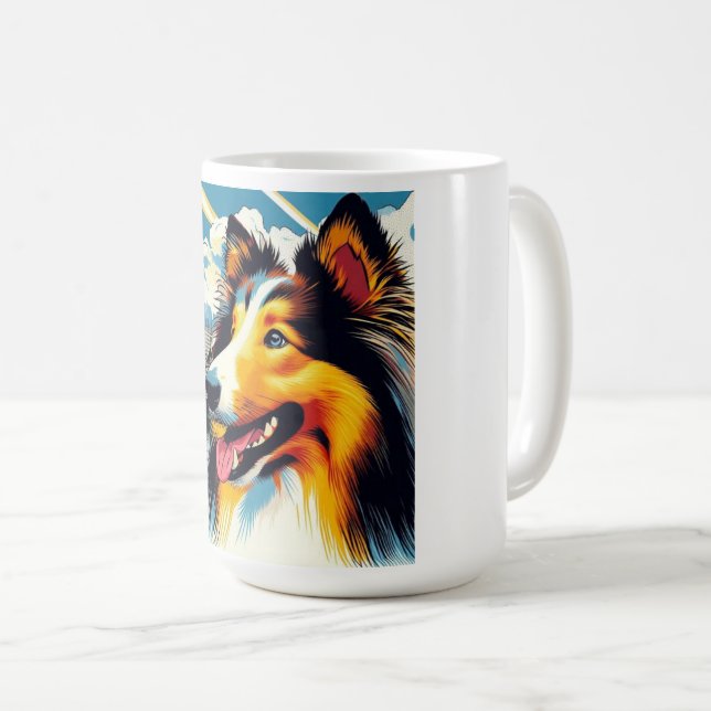 Taza De Café Collie de Londres (Anverso derecho)