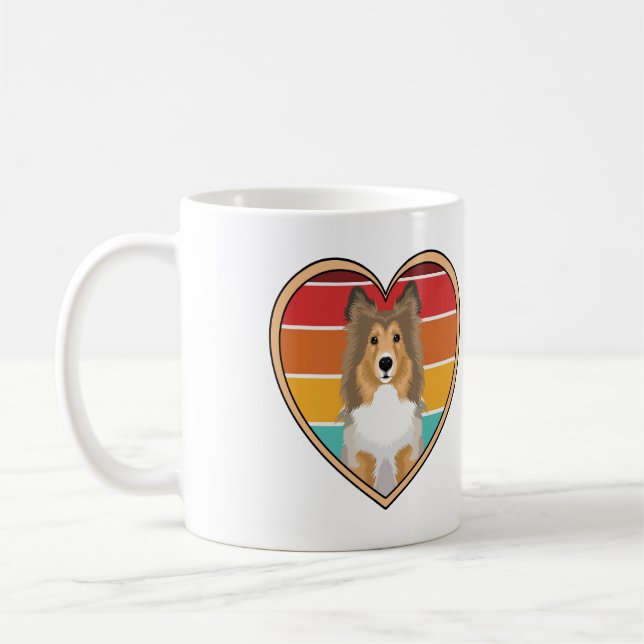 Taza De Café Collie de pelo áspero (Izquierda)