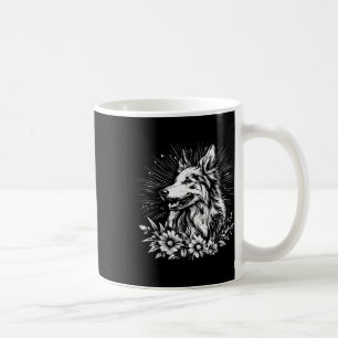 Taza De Café Collie Dog Lover Tattoo estilo retro