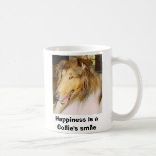 Taza De Café COLLIE, la felicidad es la sonrisa de Collie