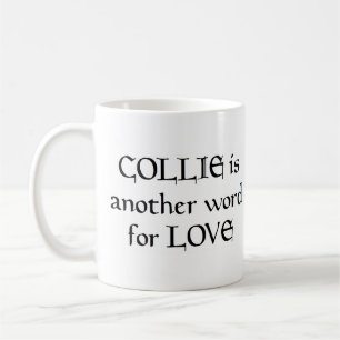 Taza De Café collie word coffee mug