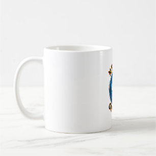 Taza De Café Colmillos Crecientes Halloween Gato Negro Luna Azu
