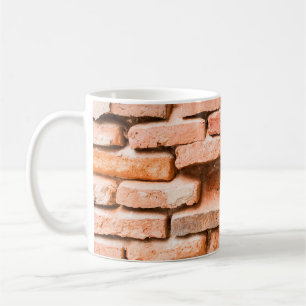 Taza De Café Colocar el fondo de la pared de ladrillo antiguo y