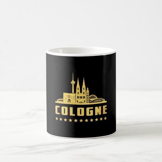 Taza De Café Cologne Alemania City Cityscape Idea de regalo div (Centro)