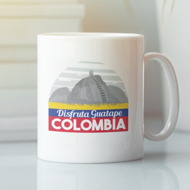 Taza De Café Colombia Guatape Vintage Travel (Colombia Guatape Vintage Travel Coffee Mug
)