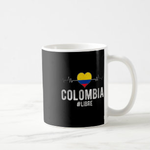Taza De Café Colombia #libre Colombia Libre Bandera Patriota Co