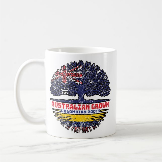 Taza De Café Colombia: Raíces de árboles australianos colombian (Izquierda)