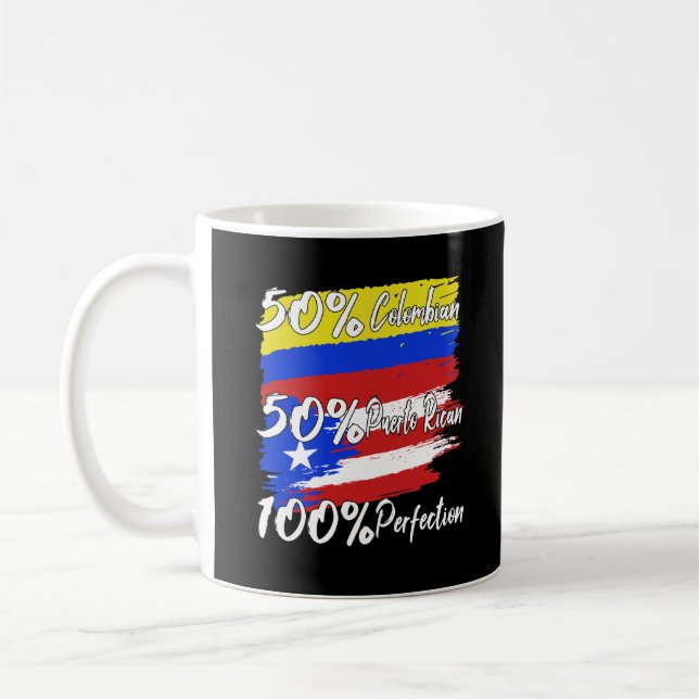 Taza De Café Colombia: Regalo gracioso de la herencia del orgul (Izquierda)