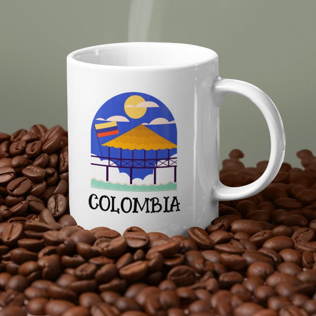 Taza De Café Colombia Viaje de época (colombia coffee mug)