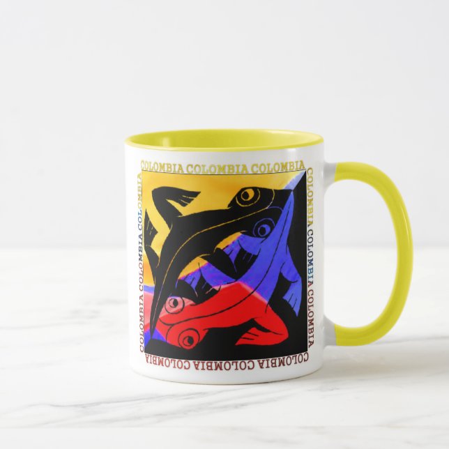 Taza de café colombiana del lagarto (Derecha)