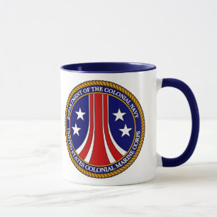 Taza de café colonial de los infantes de marina