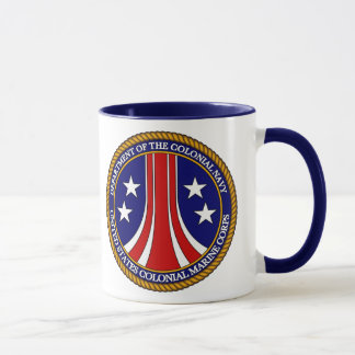 Taza de café colonial de los infantes de marina