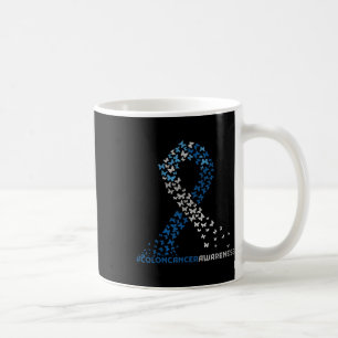 Taza De Café Colonoscopía Cinta azul de sensibilización sobre e
