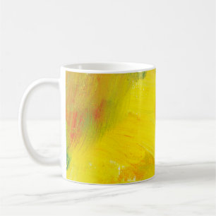Taza De Café color amarillo de textura abstracta. prueba dibuja