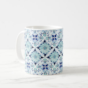 Taza De Café Color azul marroquí de azulejos