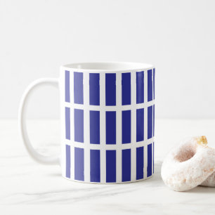 Taza De Café Color Block Stripe Blue