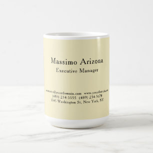 Taza De Café Color Crema Perfil Empresarial Moderno Profesional
