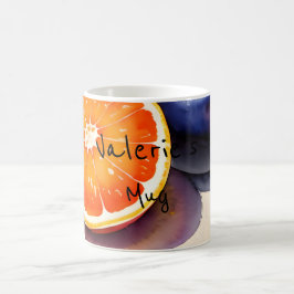 Taza De Café Color de agua brillante naranja