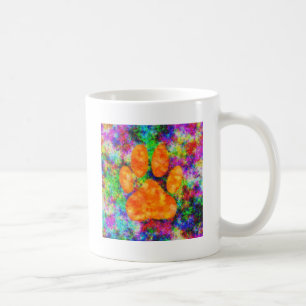 Taza De Café Color de agua de impresión de perro