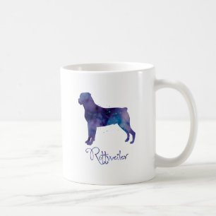 Taza De Café Color de agua de Rottweiler