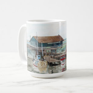 Taza De Café Color de agua del lado del gancho